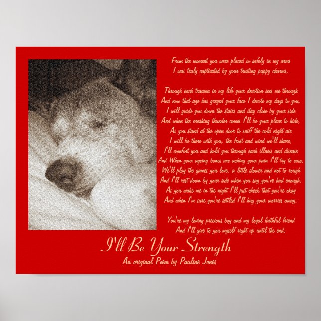 Poster animal de compagnie de chien original sympathie po (Devant)
