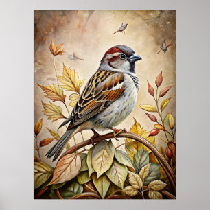 Poster animal de la forêt d'Autunm