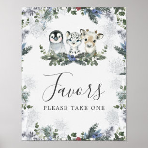 Poster Animal de l'Arctique Hiver Onederland 1er annivers