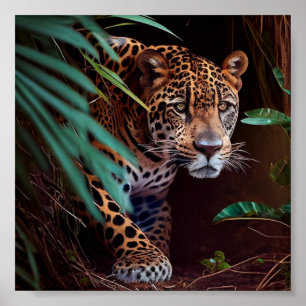 Poster Animal en nature sauvage chat non domestiqué