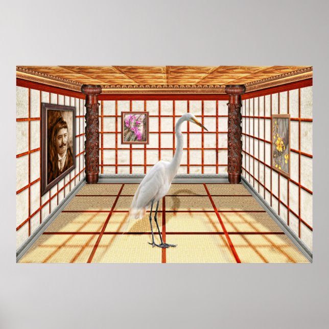 Poster Animal - L'Aigrette (Devant)