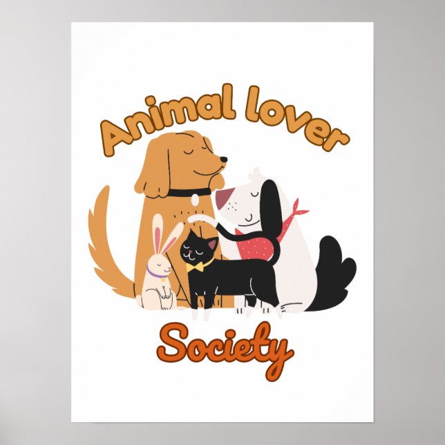 Poster Animal Lover Society for Pet lover   (Devant)