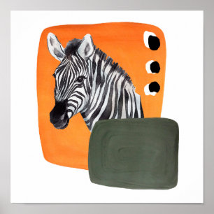 Poster Animal zèbre africain