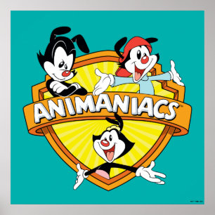 Poster Animaniacs   Warner Brothers & Sister WB Shield