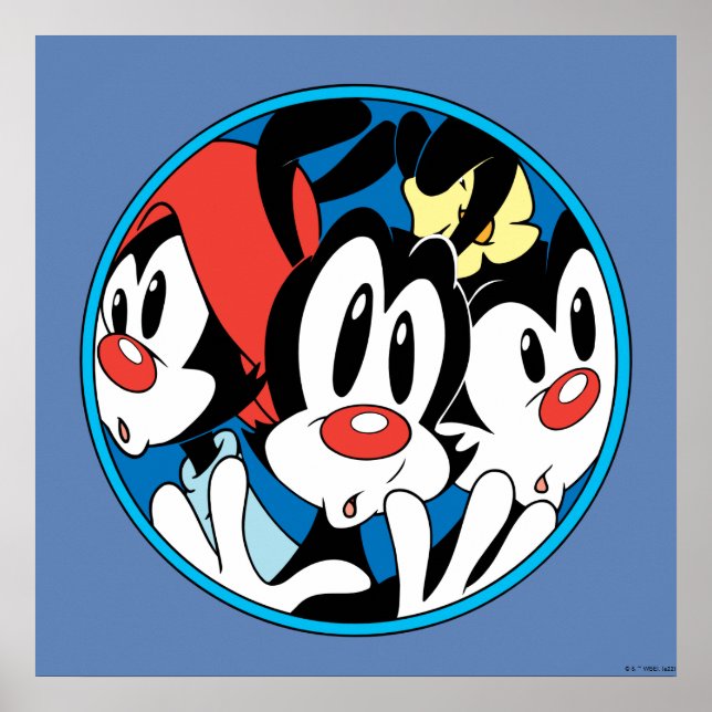 Poster Animaniacs | Warner Siblings Circle Graphic (Devant)