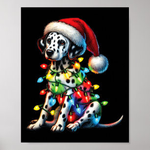 Poster Animaux Amoureux des animaux Dalmatien Chien Santa