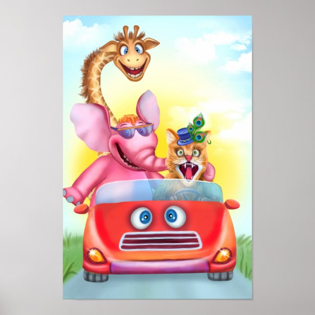 Poster Animaux amusants (Devant)