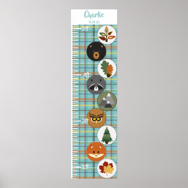Poster Animaux boisés mignons (Devant)
