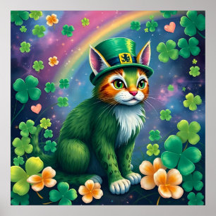 Poster Animaux chanceux déguisés - Saint Patrick’s Day Fu