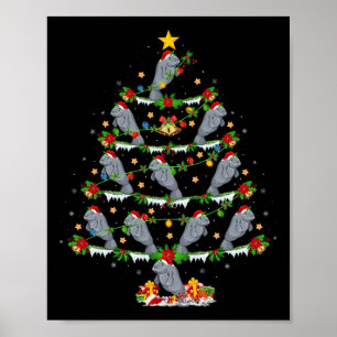 Poster Animaux de animaux domestiques lumières Père Noël 