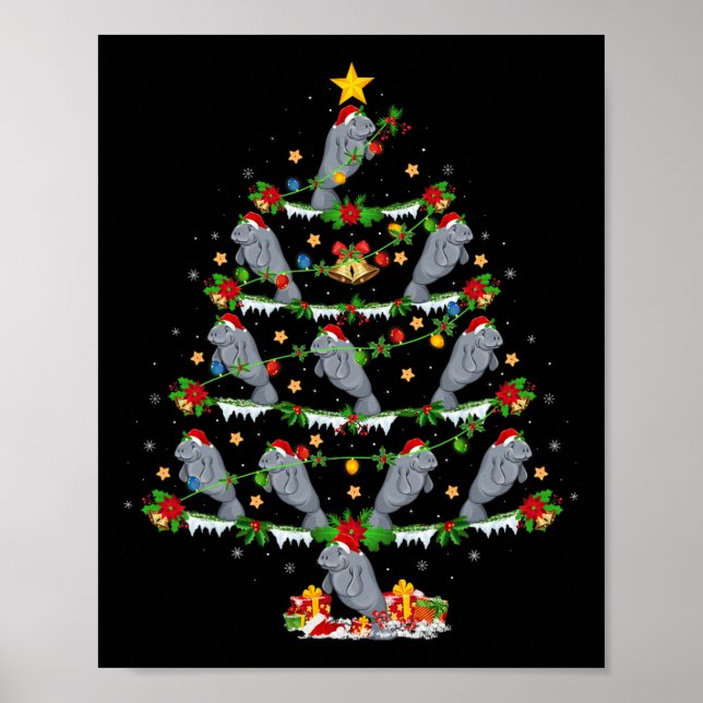 Poster Animaux de animaux domestiques lumières Père Noël  (Devant)