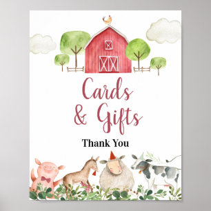 Poster Animaux de ferme Barnyard Cartes et cadeaux