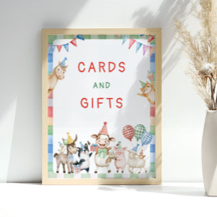 Poster Animaux de ferme Cartes et cadeaux d'anniversaire