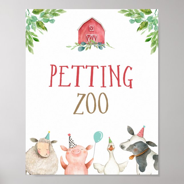 Poster Animaux de ferme de zoo de mouture Barnyard Boy An (Devant)