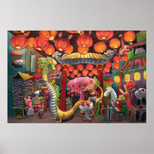 Poster Animaux en Chine