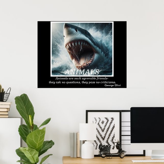 Poster Animaux : Le regard d'Apex Predator (Bureau à domicile)