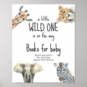 Poster Animaux sauvages aquarelle - Livres pour bébé