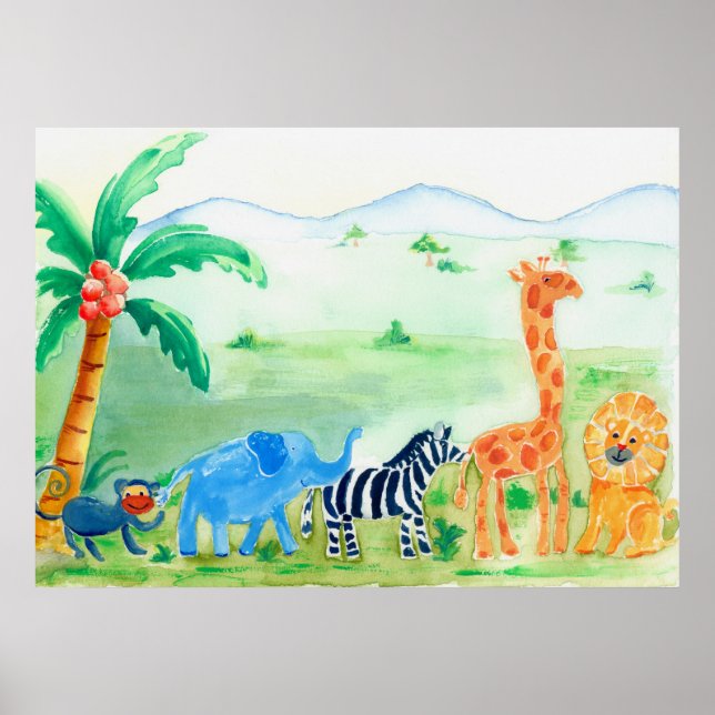 Poster Animaux sauvages Safari Artwork (Devant)