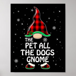 Poster Animaux Tous Les Chiens Gnome Buffalo Plaid Family