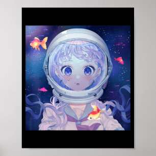 Poster Anime Girl Kawaii esthétique japonaise Otaku