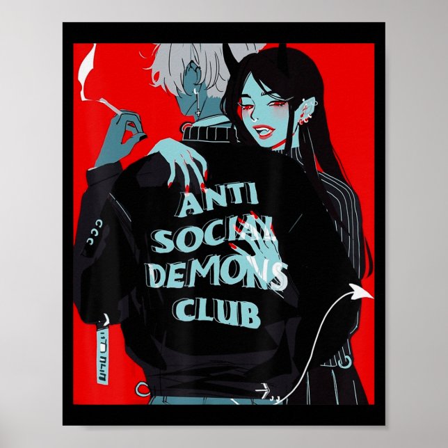 Poster Anime Girl Kawaii Waifu Egirl esthétique Japonaise (Devant)