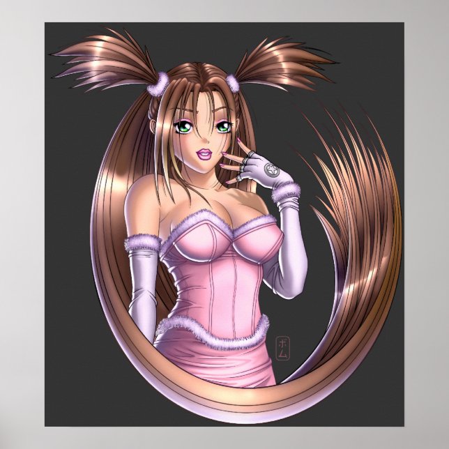 Poster Anime Girl - Rose (Devant)