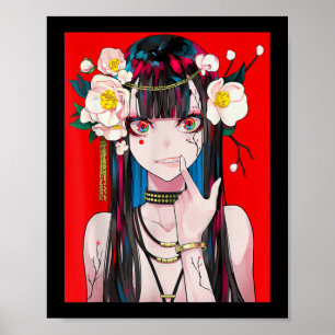 Poster Anime Girl Waifu japonais esthétique Kawaii Otaku