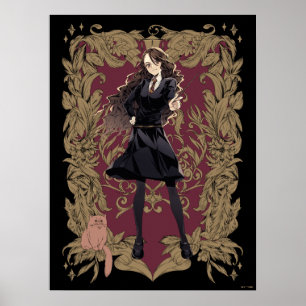 Poster Anime Hermione Granger Cadre Orné