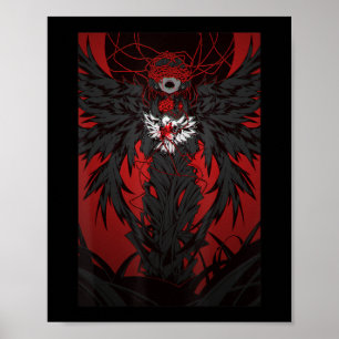 Poster Anime Horreur esthétique Scary Déplaisante fille j