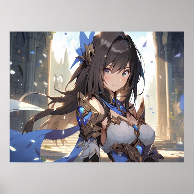 Poster Anime mage fille au château (Devant)