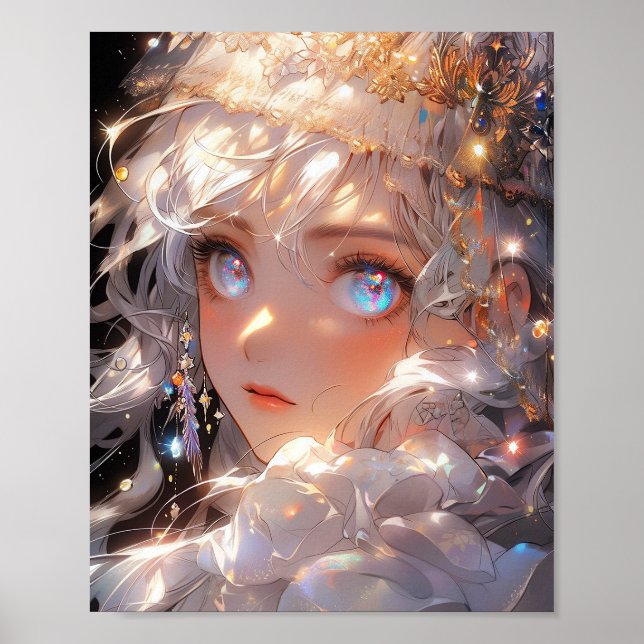Poster Anime Magical Girl Imaginaire Art (Devant)