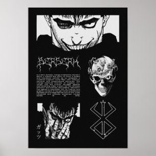 Poster anime, manga, mignonne, kawaii, esthétique, japona