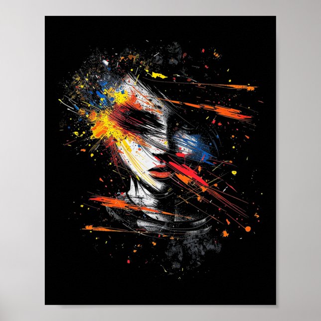 Poster Anime Manga Motif Art Abstrait Anime (Devant)