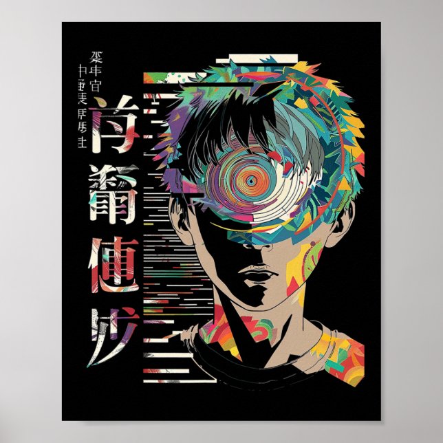 Poster Anime Manga Motif Mandala Art Anime 1 (Devant)
