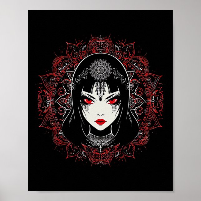 Poster Anime Manga Motif Mandala Illustration Anime 1 (Devant)