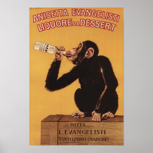 Poster Anisetta Evangelisti Liquore da Dessert (Devant)