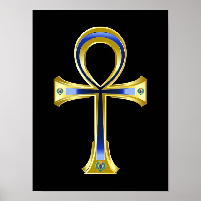 Poster Ankh Et Scarabes Égyptiens (Devant)