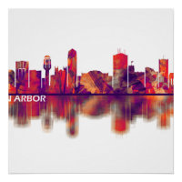 Ann Arbor Michigan Skyline