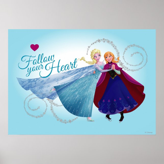 Poster Anna et Elsa | Amour familial (Devant)
