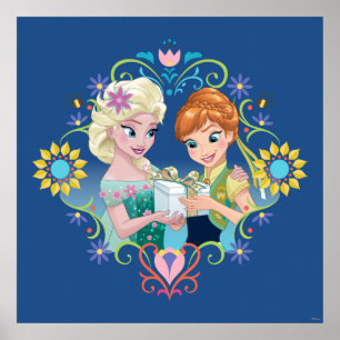 Poster Anna et Elsa   Cadeau pour soeur