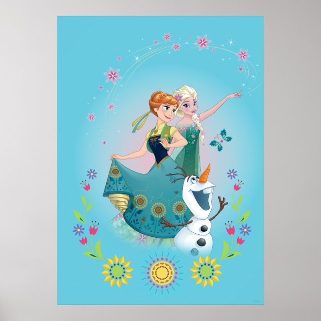 Poster Anna et Elsa | Célébrer la Sisterhood (Devant)
