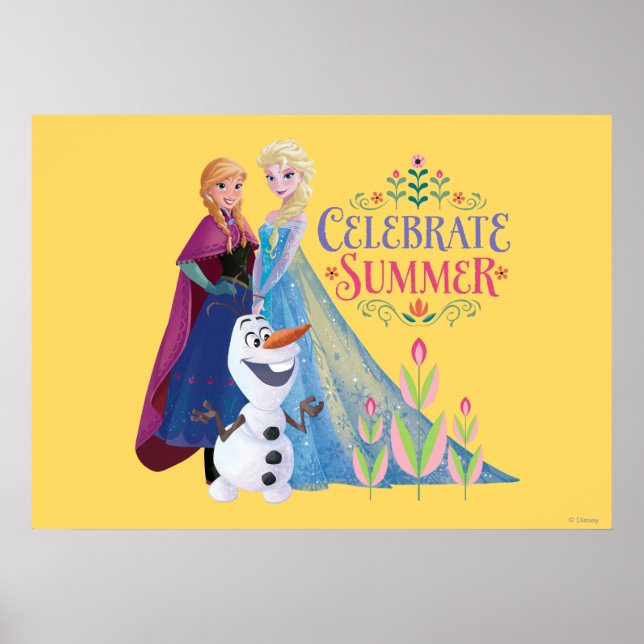Poster Anna et Elsa | Célébrer l'été (Devant)