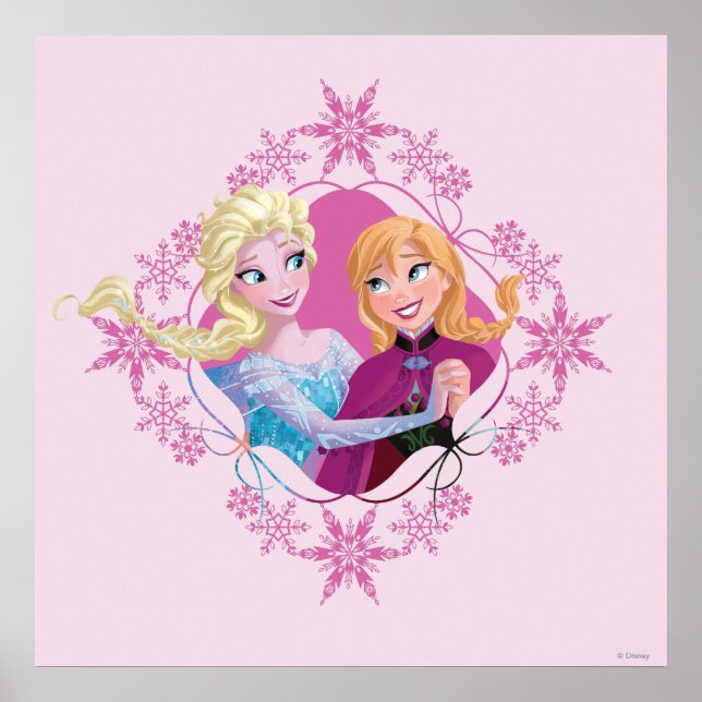 Poster Anna et Elsa | Famille pour toujours (Devant)