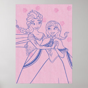Poster Anna et Elsa   J'aime ma soeur