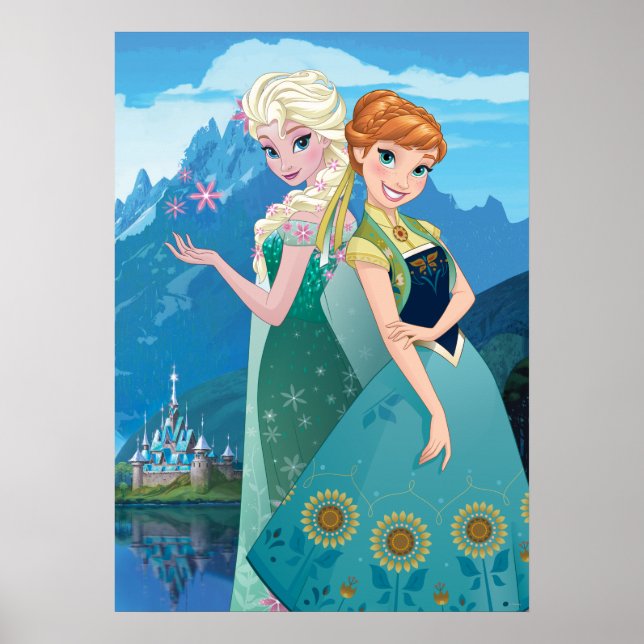 Poster Anna et Elsa | Ma Soeur M'Aime (Devant)