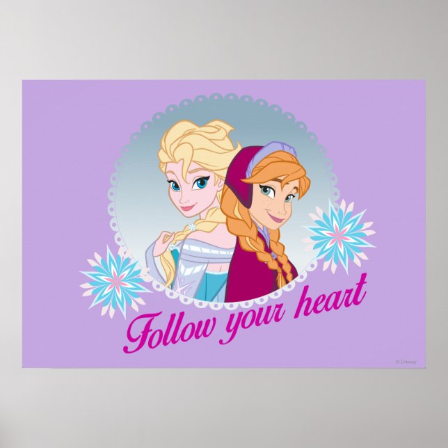 Poster Anna et Elsa | Suivez votre coeur (Devant)