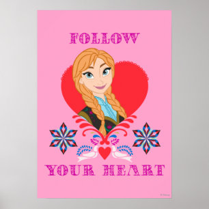 Poster  Anna  Portrait du coeur rouge