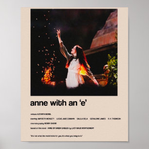Poster Anne avec un E - Couvercle minimaliste alternative