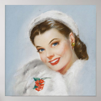 Poster Anne Baxter en couverture du magazine Cosmopolitan