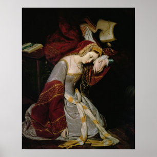 Poster Anne Boleyn dans la tour, détail, 1835